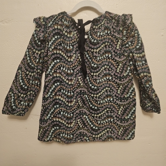 LOFT  Garden Dobby Tie Back Ruffle Blouse - Picture 7 of 9